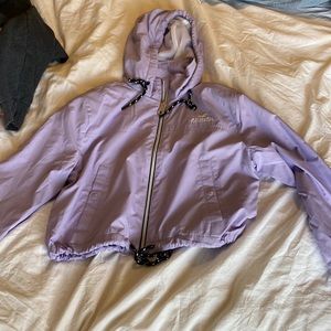Hollister wind breaker light purple size small